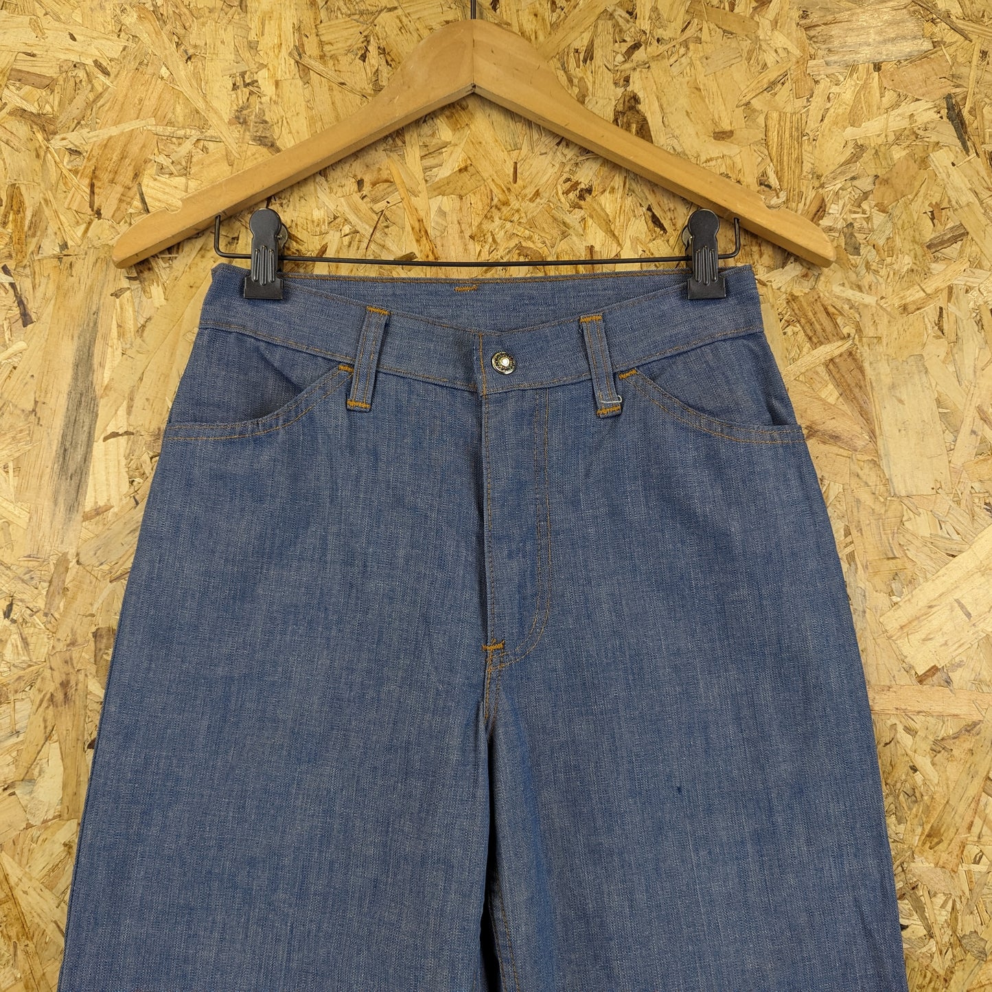 Levis White Tab Vintage 70s Wide Leg Balloon Flares Blue Disco Size 8 W26