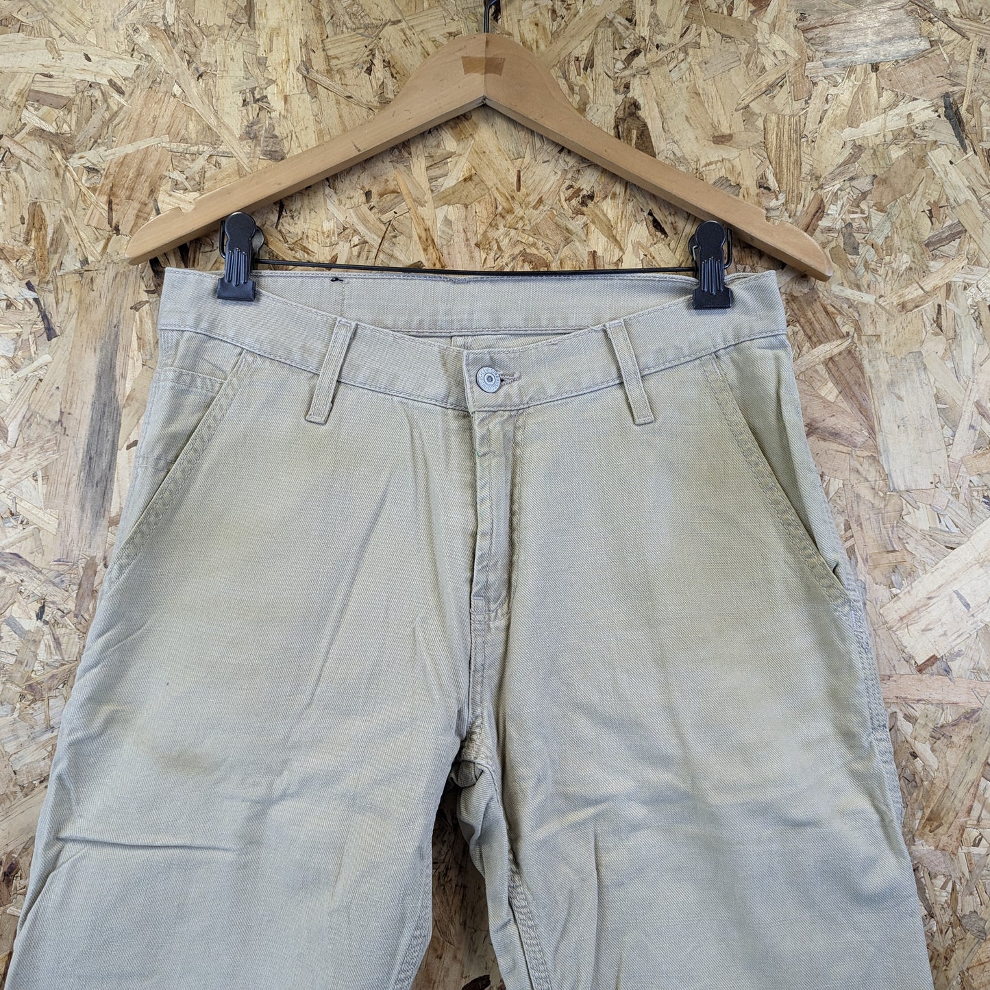 Levis Stone Beige Carpenter Utility Pants Jeans Y2K Zip Fly Vintage YTK W30 L34