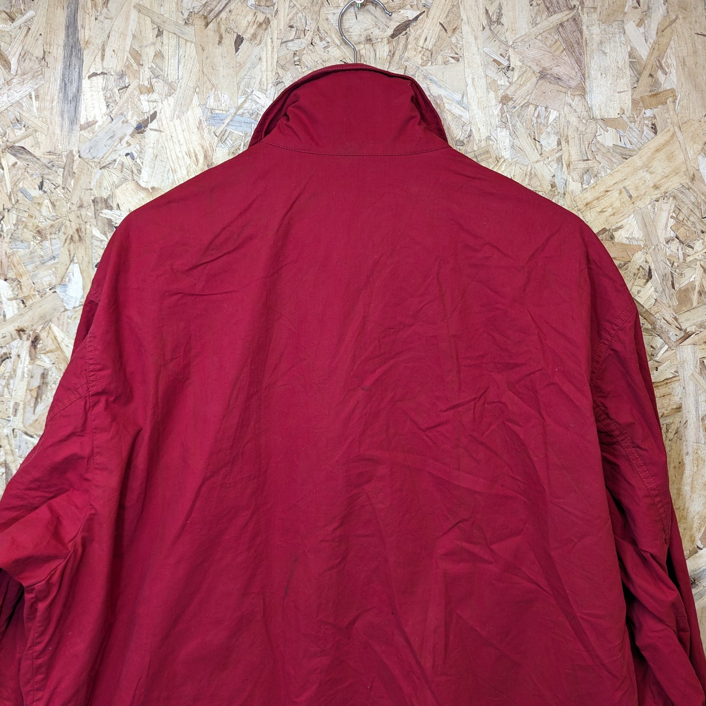 Burberry Lightweight Cotton Harrington Bomber Jacket Red Vintage 90s 42.5 Large