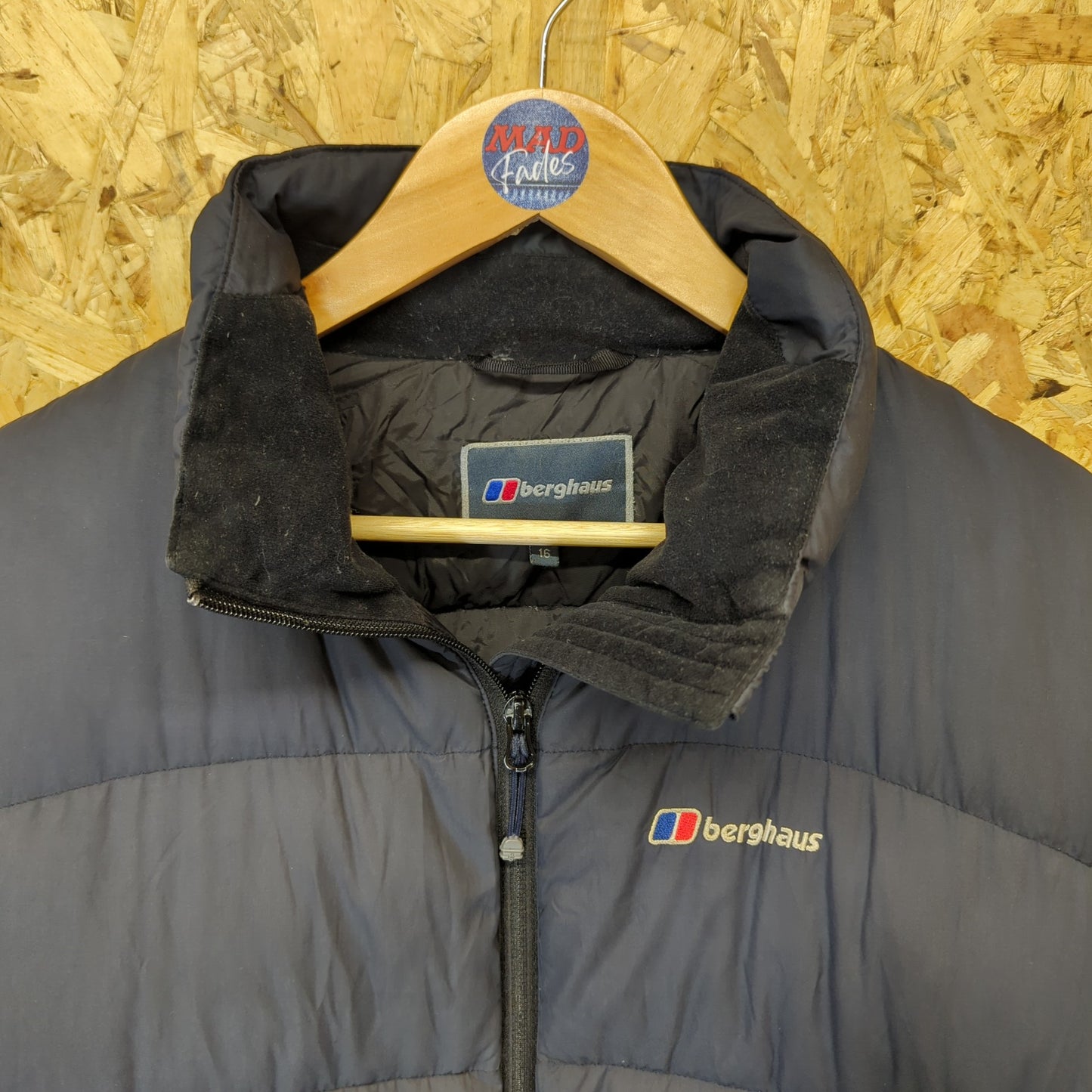 Berghaus Black 700 Padded Puffa Jacket Goose Feather Down Lightweight Womens 16