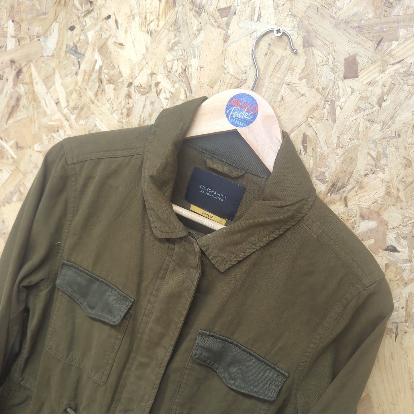 Scotch & Soda Safari Workwear Utility Jacket Military Khaki Green Mens Small