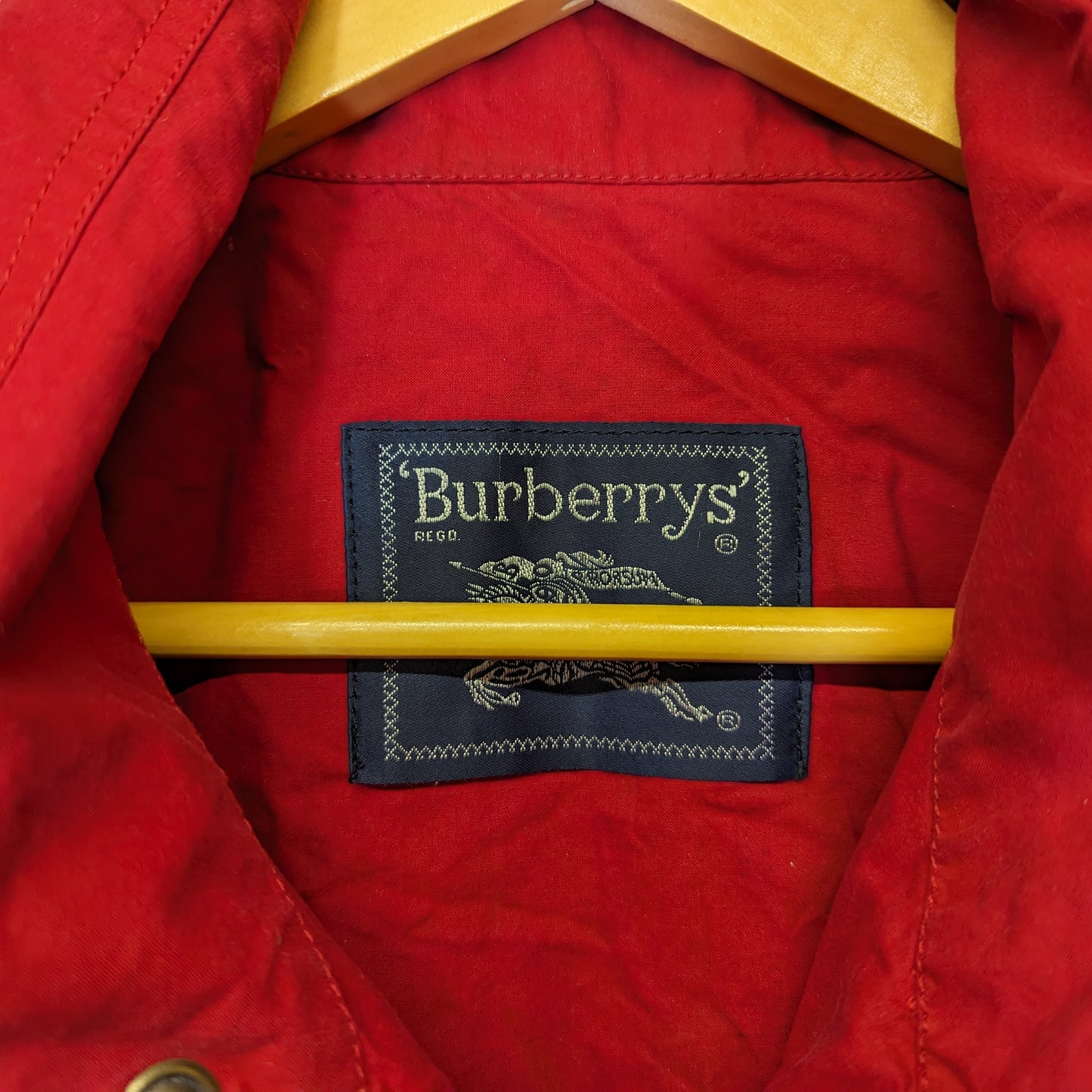 Burberry Lightweight Cotton Harrington Bomber Jacket Red Vintage 90s 42.5 Large