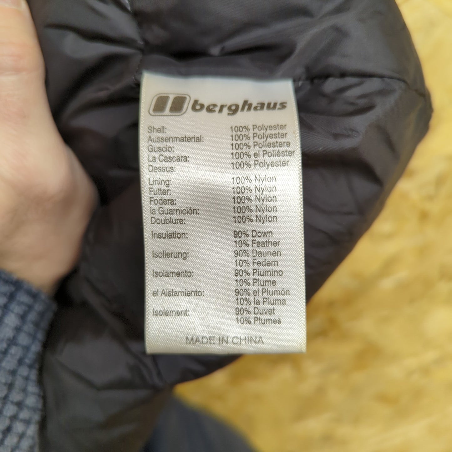 Berghaus Black 700 Padded Puffa Jacket Goose Feather Down Lightweight Womens 16